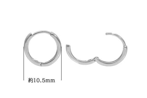 【ふるさと納税】K18WGシンプルフープピアス　mk-431　CR-26 サムネイル2