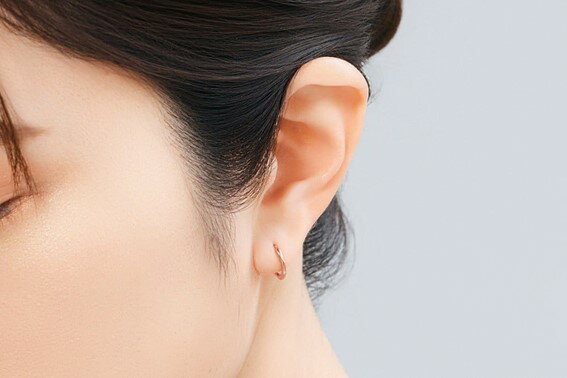 【ふるさと納税】K18PG　シンプルフープピアス　mk-431　CR-27 サムネイル2