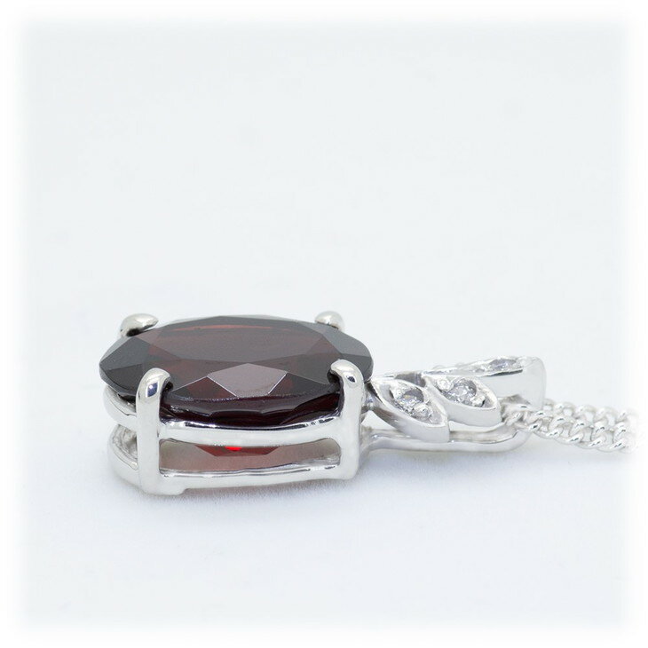 【ふるさと納税】ガーネット ペンダント 5ct 5カラット K10 10金 ホワイトゴールド ブルートパーズ （26359） [山梨 ペンダント ネックレス ガーネット ホワイトゴールド ゴールド ジュエリー ダイヤモンド ] 山梨県 甲斐市 BR-40 サムネイル3