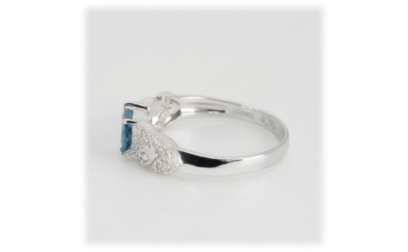 【ふるさと納税】サンタマリア アクアマリン リング 0.6ct 0.6カラット ダイヤモンド 0.11ct 0.11カラット K18 18金 ホワイトゴールド （13387） [山梨 指輪 リング アクアマリン ダイヤモンド ホワイトゴールド ゴールド ジュエリー] 山梨県 甲斐市 BR-19 サムネイル3