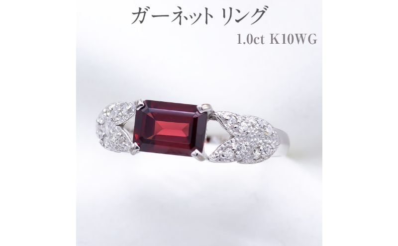 【ふるさと納税】ガーネット リング 1ct 1カラット K10 10金 ホワイトゴールド イエローゴールド （14421） [山梨 指輪 リング ガーネット ホワイトゴールド イエローゴールド ゴールド ジュエリー ダイヤモンド ] 山梨県 甲斐市 BR-16 サムネイル2