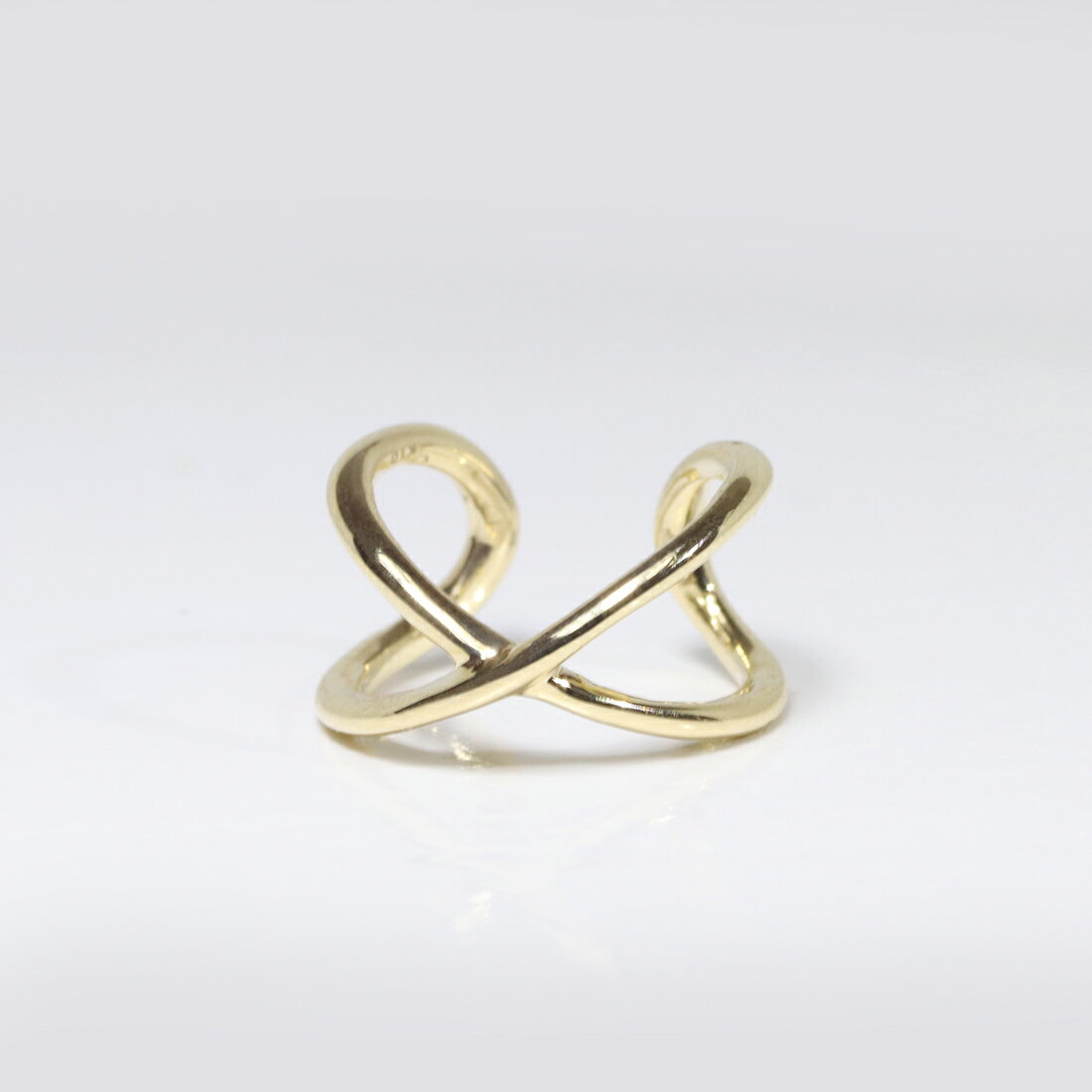 【ふるさと納税】K10 クロス イヤーカフ　山梨 イヤーカフ ジュエリー アクセサリー イエローゴールド ホワイトゴールド ピンクゴールド 山梨県 甲斐市 BQ-11 サムネイル3