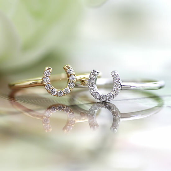 【ふるさと納税】K10 馬蹄ダイヤモンドピンキーリング　 アクセサリー ジュエリー 装飾品 ファッション小物 普段使い おしゃれ 装飾品 サムネイル3