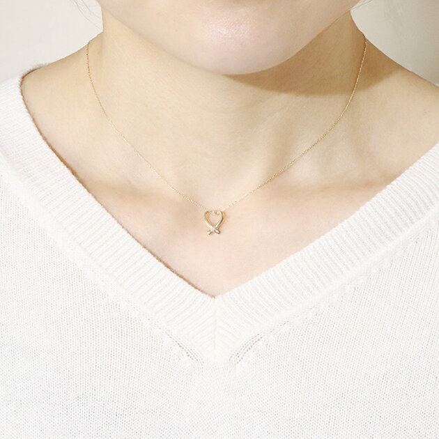 【ふるさと納税】K10 オープンハートダイヤモンドペンダント　 アクセサリー ジュエリー 装飾品 ファッション小物 普段使い おしゃれ 装飾品 サムネイル3