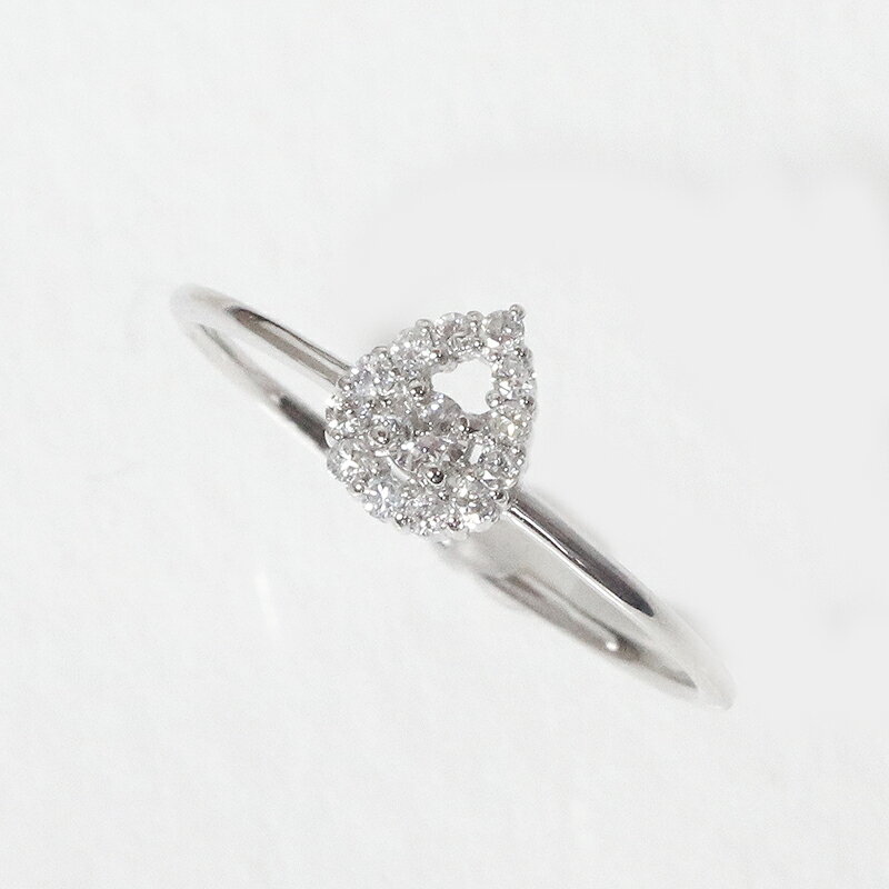 【ふるさと納税】プラチナ　しずく取り巻きダイヤモンドリング　0.12ct　甲斐市 サムネイル3