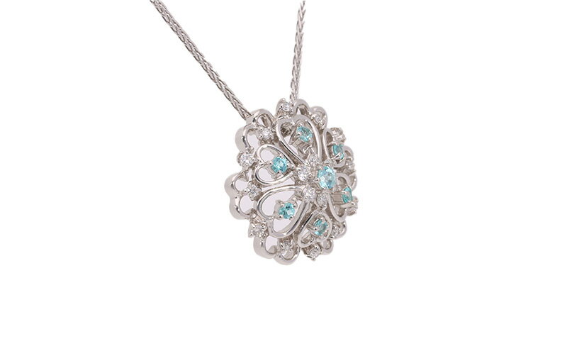 【ふるさと納税】AQ-203　Pt999パライバトルマリン　プラチナ 　ネックレス　SJ-513　甲斐市 サムネイル3