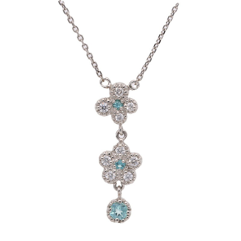 AQ-206　Pt999パライバトルマリン　プラチナ　ネックレス　SJ-516　甲斐市