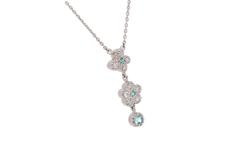 【ふるさと納税】AQ-206　Pt999パライバトルマリン　プラチナ　ネックレス　SJ-516　甲斐市 サムネイル3