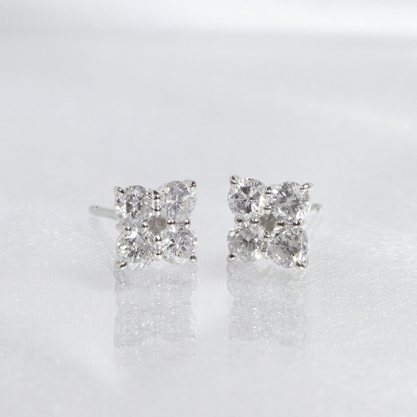 【ふるさと納税】プラチナ 0.50ctフラワーダイヤモンドピアス 山梨 プラチナ900 ピアス ダイヤモンド PT900 プラチナ ダイヤ0.25ct×2 カラット 天然ダイヤモンド ジュエリー アクセサリー 山梨県 甲斐市 BQ-146 サムネイル3