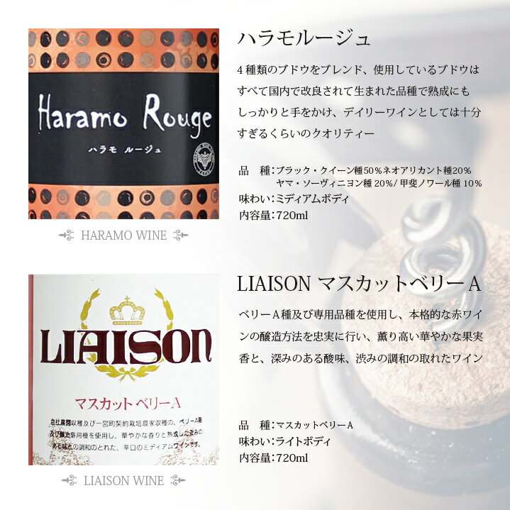 【ふるさと納税】山梨の赤ワイン6本セット ふるさと納税 ワイン 笛吹市 山梨ワイン 酒 アルコール 山梨県 記念品 お祝い 送料無料 127-021 サムネイル2