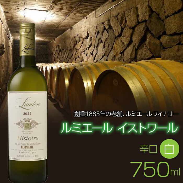 ルミエール イストワール 白 750ml 白ワイン 日本ワイン ふるさと納税 ワイン 山梨県 酒 ギフト 贈答 ギフト 人気 おすすめ ギフト プレゼント 贈り物 母の日 父の日 誕生日 敬老の日 063-021