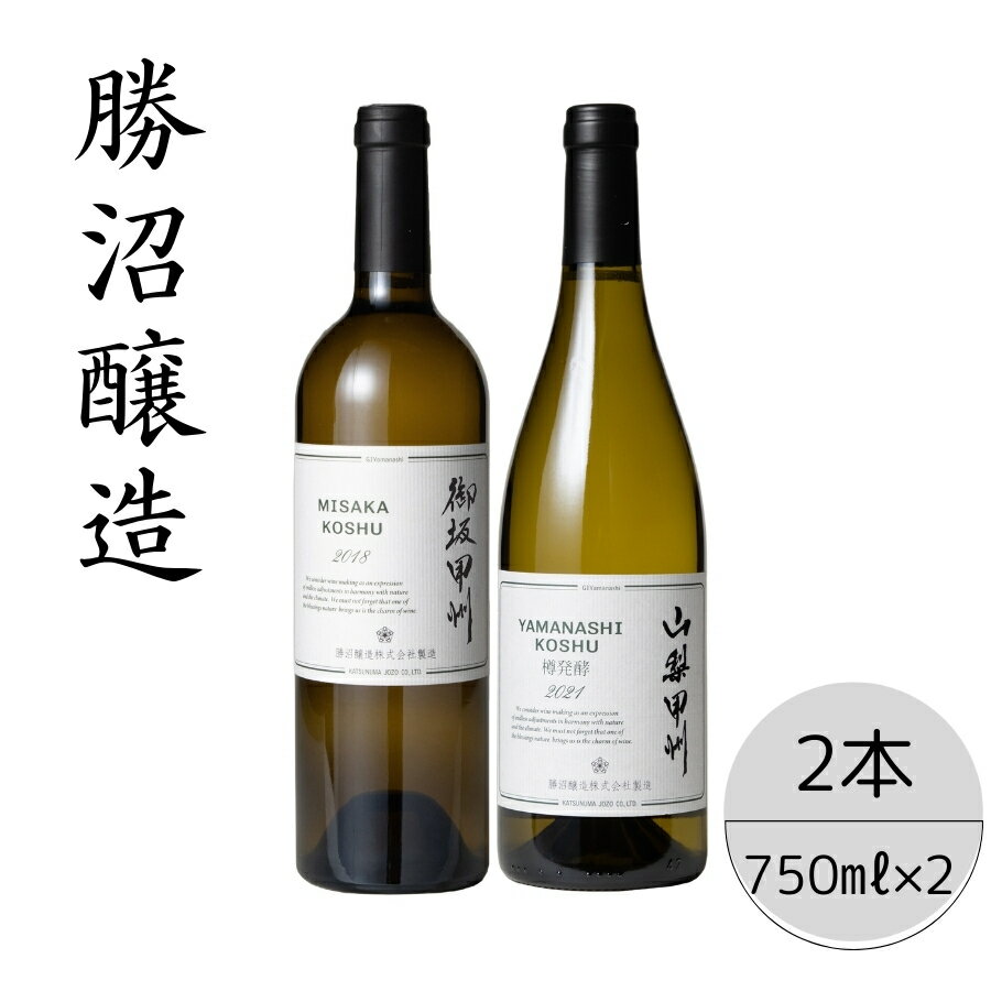 勝沼醸造　御坂甲州・山梨甲州樽発酵2本セット ふるさと納税 ワイン 笛吹市 山梨ワイン 酒 アルコール 山梨県 記念品 お祝い 送料無料 167-039