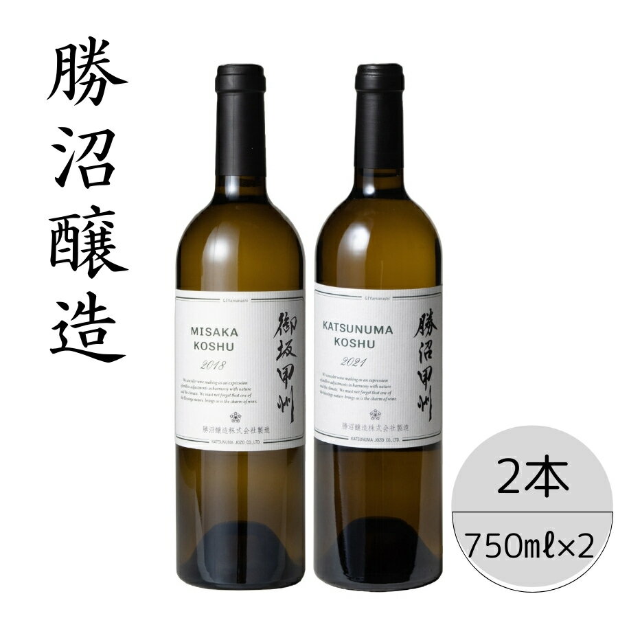 勝沼醸造　御坂甲州・勝沼甲州2本セット ふるさと納税 ワイン 笛吹市 山梨ワイン 酒 アルコール 山梨県 記念品 お祝い 送料無料 167-042
