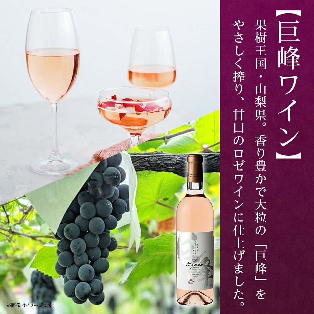 【ふるさと納税】巨峰ワイン 720ml×12本 ふるさと納税ワイン 巨峰ワイン ブドウ 葡萄 酒 お酒 果実酒 贈答 ギフト プレゼント 晩酌 宅飲み 家飲み キャンプ BBQ バーベキュー パーティー 熨斗 のし 名入れ不可 送料無料 山梨県 笛吹市 177-4-072 サムネイル2