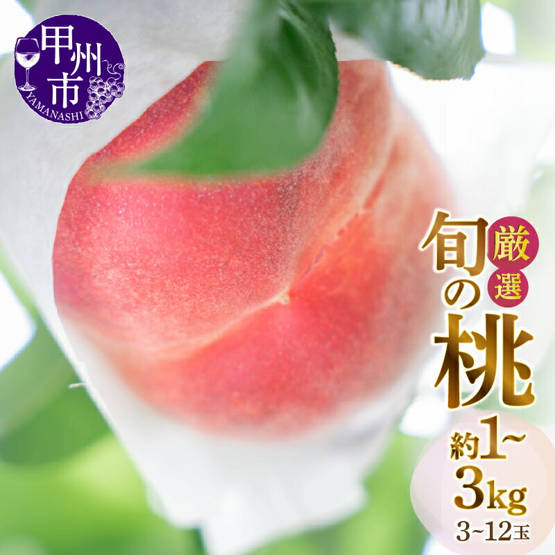 桃 2026年 先行予約 選べる 内容量 約1kg～約3kg 3～12玉 厳選 旬 もも フルーツ 果物 白鳳系 白桃系 期間限定 数量限定 7月～8月 発送 山梨県 甲州市産 家庭用 ギフト 贈答 山梨 甲州市 （MG）