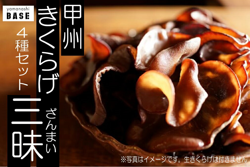 【ふるさと納税】甲州きくらげ三昧（4種セット） 野菜類 キクラゲ 木耳 セット マリネ 醤油 スープ 乾燥きくらげ 山梨県 甲州市 大和町 （YMB） 【B-920】 - 画像2