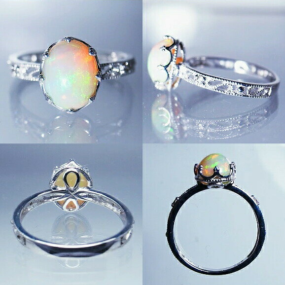 【ふるさと納税】 リング 指輪 ジュエリー レディース ファッション アクセサリー オパール 天然 ダイヤモンド 1.10ct K18 YG WG PG SIクラス 大粒 一粒 1.1カラット 天然石 ダイヤ 18金 ホワイト イエロー ピンク ゴールド プレゼント 品質保証書付 r-93 (KRP) 【G63-1410】 サムネイル3