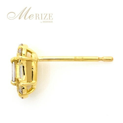 【ふるさと納税】 ピアス ファッション K18 天然 ダイヤ 0.4ct パヴェ ゴールド ペア スタッド レディース SIクラス バケットカット ダイヤモンド 0.4カラット 18金 イエロー ホワイト ピンク YG WG PG 4月誕生石 品質保証書付 ダブルロックキャッチ P-135 (KRP) 【M3-1411】 サムネイル3