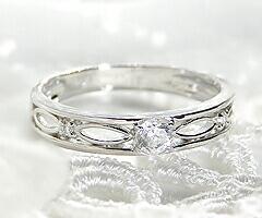 【ふるさと納税】 リング 指輪 ジュエリー レディース ファッション アクセサリー pt950 天然 ダイヤ 0.17ct プラチナ 透かし フェミニン デザイン SIクラス ダイヤモンド 3粒 3石 0.17カラット 天然石 プラチナ950 ブライダル 4月誕生石 保証書付 r-108 (KRP) 【M35-1410】 サムネイル2