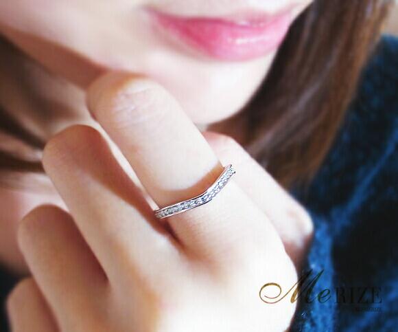 【ふるさと納税】 リング 指輪 ジュエリー ファッション アクセサリー pt950 プラチナ 天然 ダイヤ 0.20ct SIクラス ダイヤモンド 30石 0.2カラット 天然石 ハート エタニティ V字 フチあり ブライダル "Eternal Love" プレゼント 品質保証書付 r-114 (KRP) 【M-1411】 サムネイル3