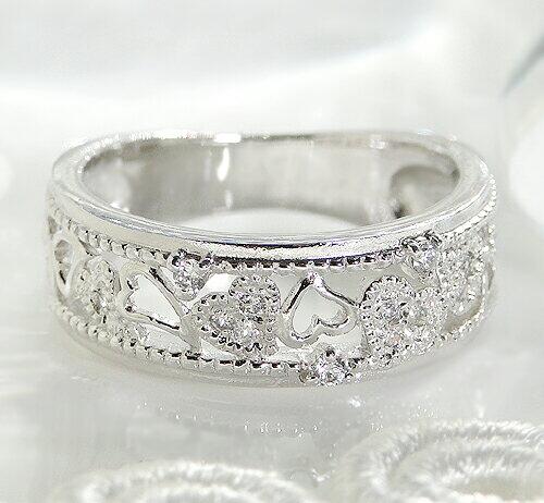 【ふるさと納税】 指輪 ジュエリー リング ファッション pt950 天然 ダイヤ 0.11ct プラチナ 透かし ミル打ち レディース SIクラス ダイヤモンド 13粒 13石 0.11カラット 天然石 プラチナ950 アンティーク シンプル 4月誕生石 品質保証書付 r-148 (KRP) 【N01-1410】 サムネイル3