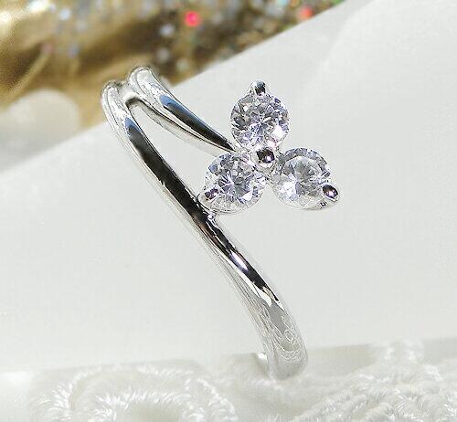 【ふるさと納税】 指輪 ジュエリー リング ファッション pt950 天然 ダイヤ 0.35ct プラチナ フラワー レディース SIクラス ダイヤモンド 3粒 0.35カラット 天然石 プラチナ950 記念日 ブライダル プレゼント シンプル 花 品質保証書付 r-159 (KRP) 【N45-1410】 サムネイル2