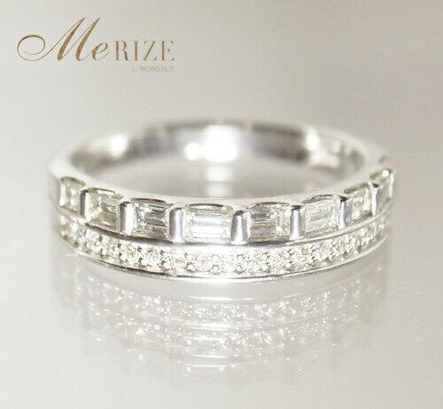 【ふるさと納税】 指輪 ジュエリー リング pt950 天然 ダイヤ 0.5ct up ハーフ エタニティー プラチナ レディース SIクラス バケット ダイヤモンド 贅沢 0.5カラット 天然石 プラチナ950 エンゲージ 婚約 ブライダル 品質保証書付 Ang_lique r-163 (KRP) 【O66-1410】 サムネイル2