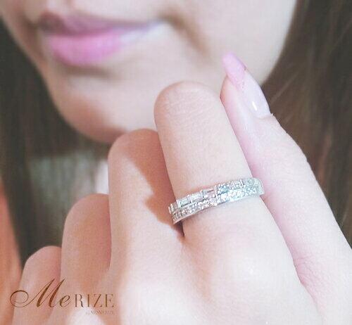 【ふるさと納税】 指輪 ジュエリー リング pt950 天然 ダイヤ 0.5ct up ハーフ エタニティー プラチナ レディース SIクラス バケット ダイヤモンド 贅沢 0.5カラット 天然石 プラチナ950 エンゲージ 婚約 ブライダル 品質保証書付 Ang_lique r-163 (KRP) 【O66-1410】 サムネイル3