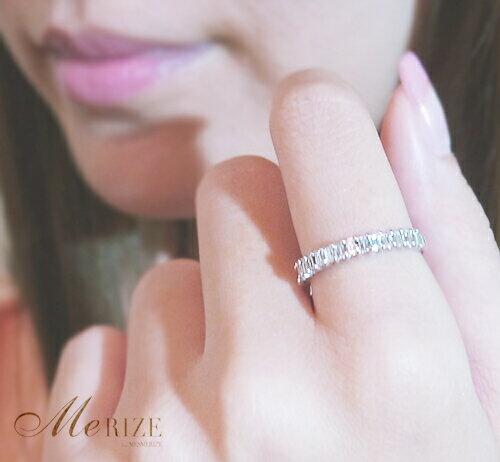 【ふるさと納税】 指輪 ジュエリー ファッション リング K18 天然 ダイヤ 0.3ct ハーフ エタニティ ゴールド レディース SIクラス バケット ダイヤモンド 0.3カラット 天然石 4月誕生石 18金 ホワイト 婚約 シンプル 一生モノ 品質保証書付 C_cile r-164 (KRP) 【M94-1413】 サムネイル3