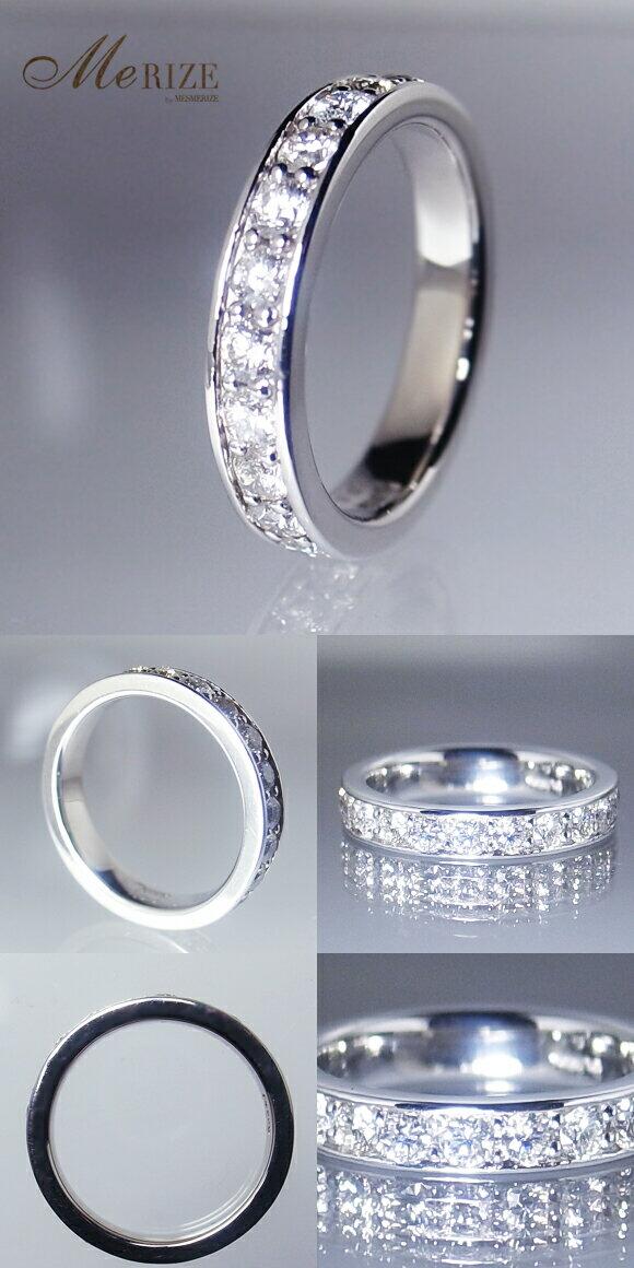 【ふるさと納税】 リング 指輪 レディース ジュエリー ファッション アクセサリー pt950 天然 1.0ct up フルエタニティ ゴールド フルエタ フチあり SIクラス ダイヤモンド 1カラット プラチナ950 エンゲージ 婚約 品質保証書付 Nadine ナディーヌ r-171 (KRP) 【R33-1411】 サムネイル3