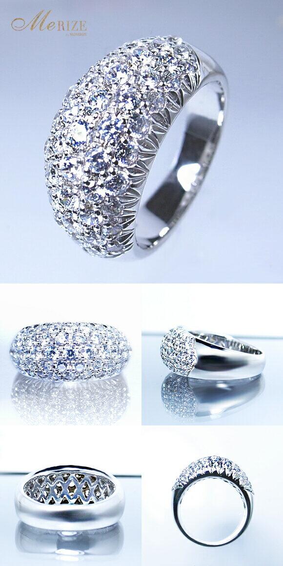 【ふるさと納税】 リング 指輪 ジュエリー レディース ファッション アクセサリー pt950 天然 1.5ct up パヴェ プラチナ SIクラス ダイヤモンド 1.5カラット 誕生石 上質厳選素材 一生モノ Celebrity Bernadette プレゼント ギフト 品質保証書付 r-176 (KRP) 【Z163-1410】 サムネイル3