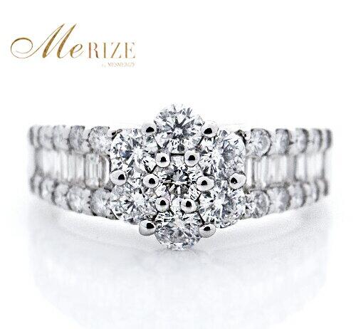 【ふるさと納税】 指輪 ジュエリー リング ファッション pt950 天然 ダイヤ 1.0ct フラワー パヴェ プラチナ 高級 レディース SIクラス ダイヤモンド バケット 贅沢 1カラット 天然石 花 シンプル ブライダル 記念日 上質厳選素材 品質保証書付 r-238 (KRP) 【Q2-1410】 サムネイル2