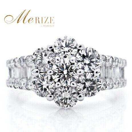 【ふるさと納税】 指輪 ジュエリー リング ファッション pt950 天然 ダイヤ 2.0ct フラワー パヴェ プラチナ 高級 レディース SIクラス ダイヤモンド バケット 贅沢 2カラット 天然石 花 シンプル ブライダル 記念日 上質厳選素材 品質保証書付 r-239 (KRP) 【Z320-1410】 サムネイル2