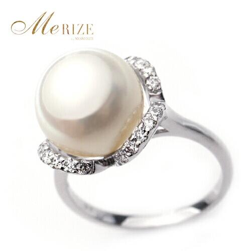 【ふるさと納税】 指輪 ジュエリー リング ファッション pt950 天然 真珠 大粒 一粒 11mm ダイヤ プラチナ 高級 パール レディース SIクラス ダイヤモンド 900 ブライダル 結婚 マリッジ ヨーロッパ調 上質厳選素材 品質保証書付 Agatheアガット r-242 (KRP) 【P14-1410】 サムネイル2