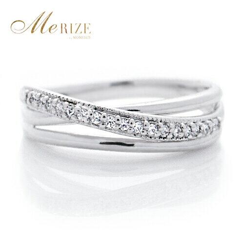 【ふるさと納税】 リング 指輪 ファッション pt950 天然 ダイヤ 0.10ct クロス エタニティ 重ね付け風 レディース SIクラス ダイヤモンド 0.1カラット 天然石 プラチナ950 ブライダル プレゼント 上質厳選素材 一生モノ 4月誕生石 品質保証書付 r-249 （KRP) 【M5-1410】 サムネイル2