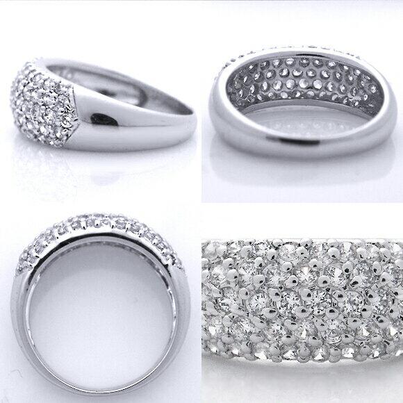 【ふるさと納税】 リング 指輪 ファッション pt950 天然 ダイヤ 1.0ct パヴェ プラチナ レディース 贅沢 1カラット SIクラス ダイヤモンド 天然石 婚約 高級 上質厳選素材 一生モノ 太め エタニティ 4月誕生石 品質保証書付 "Elisabeth" r-253 （KRP） 【P94-1411】 サムネイル3