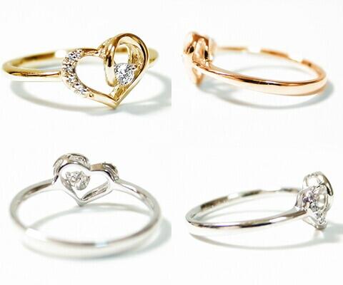 【ふるさと納税】 リング 指輪 ジュエリー レディース ファッション アクセサリー ゴールド 天然 ダイヤモンド K10 選べる 地金 YG WG PG ハート ダイヤ 天然石 SIクラス 5石 10金 イエロー ホワイト ピンク プレゼント ギフト 品質保証書付 r-26 (KRP) 【G23-1410】 サムネイル3