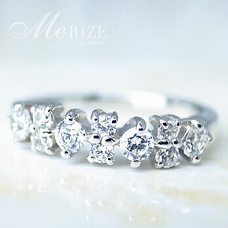 【ふるさと納税】 リング 指輪 ジュエリー レディース アクセサリー ファッション K10 ホワイト イエロー ピンク ゴールド 天然 ダイヤ 0.3ct SIクラス ダイヤモンド 10石 0.3カラット 天然石 18金 10金 YG WG PG ピンキー プレゼント 品質保証書付 r-39 (KRP) 【M-1412】 サムネイル2