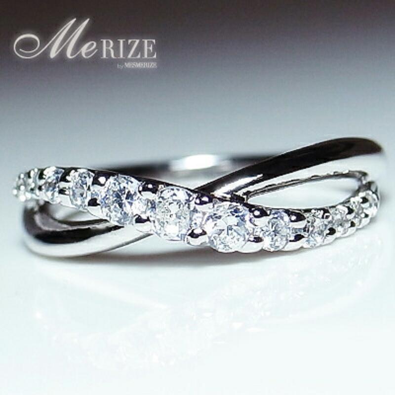 【ふるさと納税】 リング 指輪 ジュエリー レディース ファッション アクセサリー pt950 プラチナ 天然 ダイヤ 0.30ct SIクラス ダイヤモンド 0.3カラット 天然石 クロス プラチナ950 エンゲージ 婚約 シンプル ブライダル 品質保証書付 r-67 (KRP) 【M44-1410】 サムネイル2