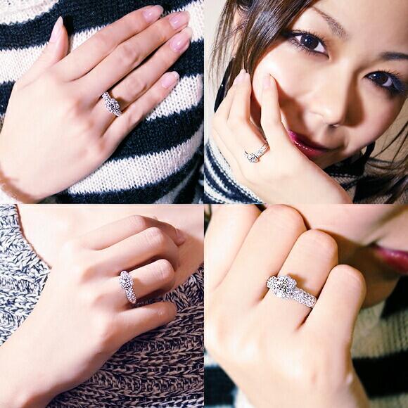 【ふるさと納税】 リング 指輪 ジュエリー レディース プラチナ PT950 ファッション アクセサリー 天然 ダイヤモンド 1ct SIクラス ホワイト パヴェ エンゲージ ストレート ハイエンド 婚約 ブライダル 贅沢 4月 誕生石 品質保証書付 プレゼント r-72（KRP) 【P8-1410】 サムネイル3