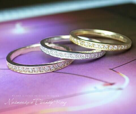 【ふるさと納税】 リング 指輪 ジュエリー レディース アクセサリー ファッション K18 ホワイト ピンク イエロー ゴールド 天然 ダイヤ 0.21ct 30石 SIクラス以上 ダイヤモンド 0.21カラット WG YG PG エタニティ ハーフ エタニティ 品質保証書付 r-01 (KRP) 【M06-1410】 サムネイル2