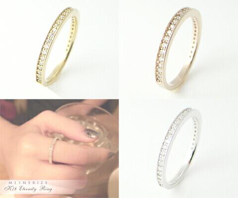 【ふるさと納税】 リング 指輪 ジュエリー レディース アクセサリー ファッション K18 ホワイト ピンク イエロー ゴールド 天然 ダイヤ 0.21ct 30石 SIクラス以上 ダイヤモンド 0.21カラット WG YG PG エタニティ ハーフ エタニティ 品質保証書付 r-01 (KRP) 【M06-1410】 サムネイル3