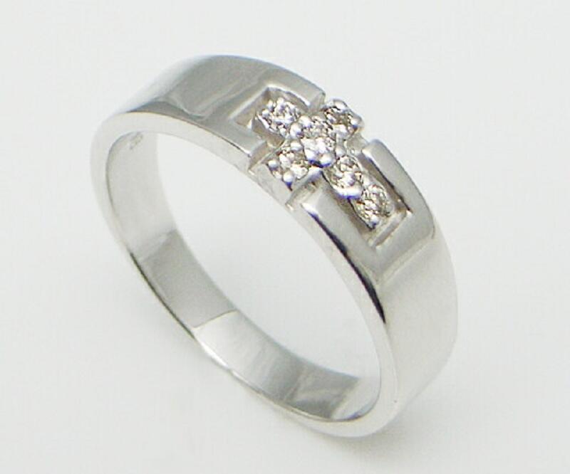 【ふるさと納税】 リング 指輪 ジュエリー レディース ファッション アクセサリー K18 WG PG 天然 ダイヤ 0.05ct SIクラス ダイヤモンド 0.05カラット 天然石 18金 ホワイト ピンク ゴールド 十字架 クロス 小指 ピンキー プレゼント 品質保証書付 r-08 (KRP) 【G6-1410】 サムネイル2