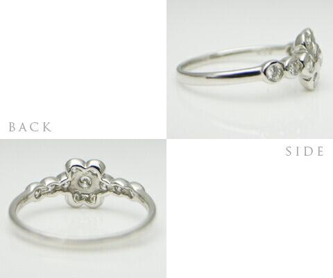 【ふるさと納税】 リング 指輪 ジュエリー レディース ファッション アクセサリー ゴールド 天然 ダイヤモンド 0.5ct K18 WG 天然石 SIクラス 0.5カラット 18金 11石 ホワイト 花 フラワー プレゼント 記念日 ラッピング ギフト 品質保証書付 r-13 (KRP) 【N51-1412】 サムネイル3