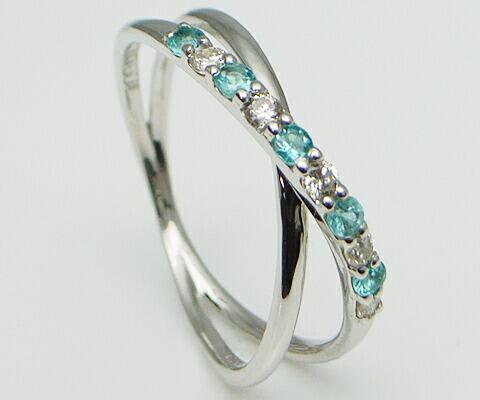 【ふるさと納税】 リング 指輪 ジュエリー レディース ファッション アクセサリー プラチナ 天然 ダイヤモンド パライバトルマリン 0.1ct 0.09ct pt950 SIクラス 0.1カラット 天然石 プラチナ950 ホワイト 記念日 ラッピング ギフト 品質保証書付 r-14 (KRP) 【M27-1410】 サムネイル3