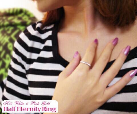 【ふるさと納税】 リング 指輪 ジュエリー レディース アクセサリー ゴールド 天然 ダイヤモンド 0.20ct K10 YG WG PG エタニティ ハーフ 天然石 SIクラス 10金 10石 0.2カラット ホワイト イエロー ピンク プレゼント ラッピング ギフト 品質保証書付 r-15 (KRP) 【J-1410】 サムネイル3