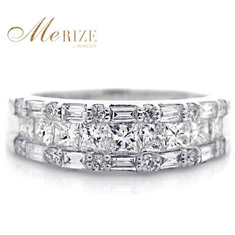 【ふるさと納税】 指輪 ジュエリー リング ファッション pt950 天然 ダイヤ 1.0ct パヴェ エタニティ プラチナ フチあり レディース 1カラット SIクラス バケット プリンセス カット ダイヤモンド 上質厳選素材 一生モノ 4月誕生石 品質保証書付 r-237 (KRP) 【Q9-1410】 サムネイル2