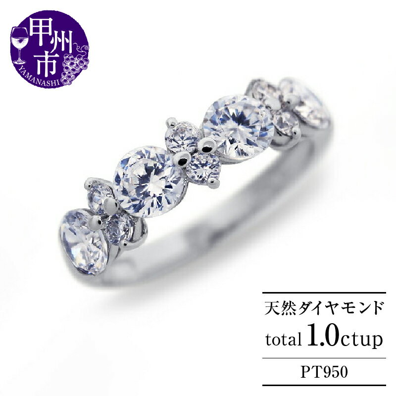 リング 指輪 ファッション 天然 ダイヤ 1.0ct プラチナ pt950 大粒 天然石 ダイヤモンド SIクラス レディース ブライダル 上質厳選素材 贅沢 一生モノ エタニティ 4月誕生石 品質保証書付 "Alphonsine アルフォンシーヌ" r-275 （KRP） 【Q6-1411】