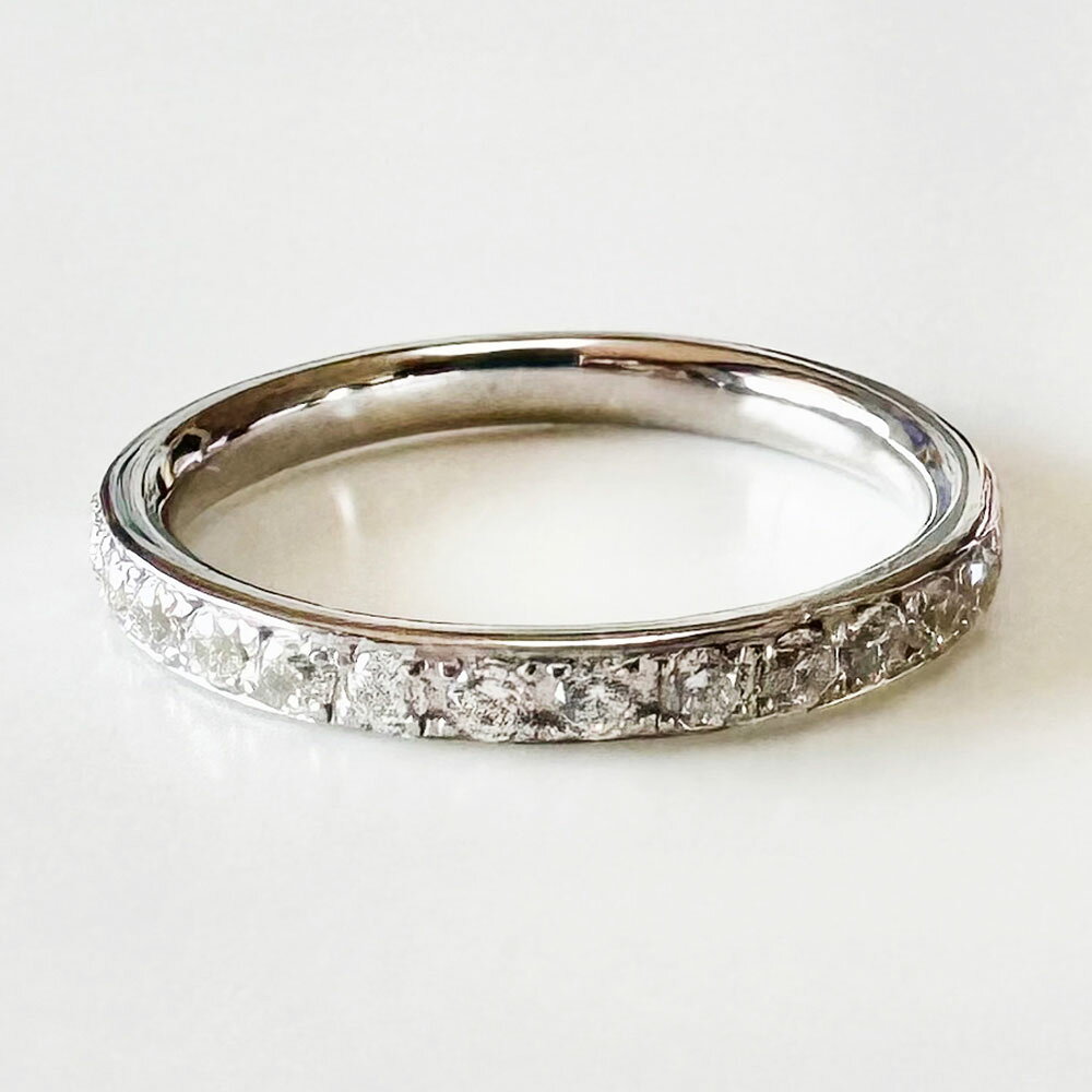 【AA-100/0004】プラチナダイヤモンドリング ハーフエタニティーリング 0.30カラット 1本 Pt900 0.30ct 約3.6g ジュエリーケース付き ダイヤモンド ダイアモンド 指輪 ジュエリー アクセサリー ファッション カジュアル フォーマル 山梨県 中央市 送料無料