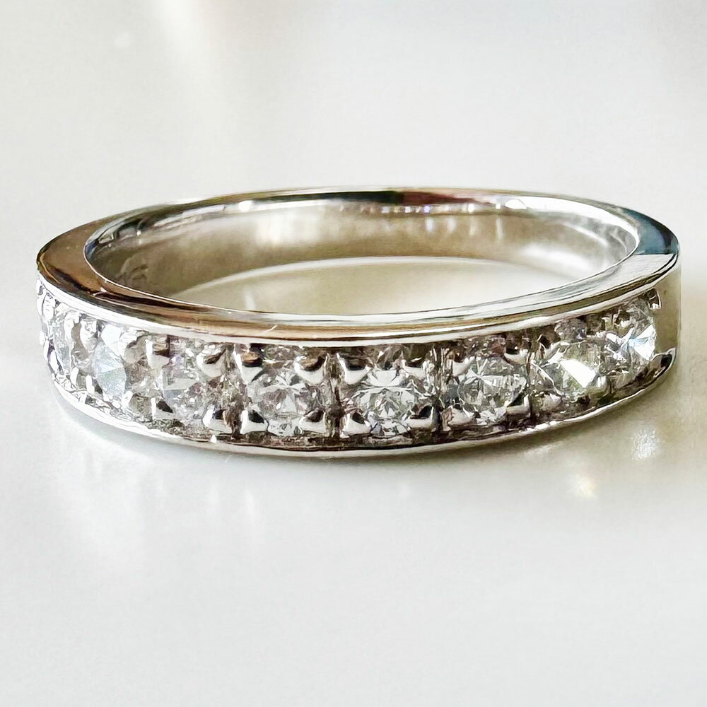 【AK-2160/0012】プラチナダイヤモンドリング ハーフエタニティーリング 0.60カラット 1本 Pt900 0.60ct 約4.85g ジュエリーケース付き ダイヤモンド ダイアモンド 指輪 ジュエリー アクセサリー ファッション カジュアル フォーマル 山梨県 中央市 送料無料